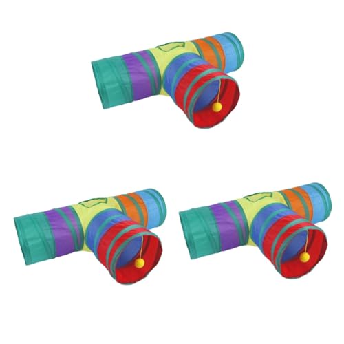 DOITOOL 3 Stück Faltbares Katzenzelt-tunnelspielzeug Interaktives Katzenpuzzle Für Hauskatzen Katzennest-Tunnel DOITOOL 3 Stück Faltbares Katzenzelt-tunnelspielzeug Interaktives Katzenpuzzle Für Hauskatzen Katzennest-Tunnel von DOITOOL