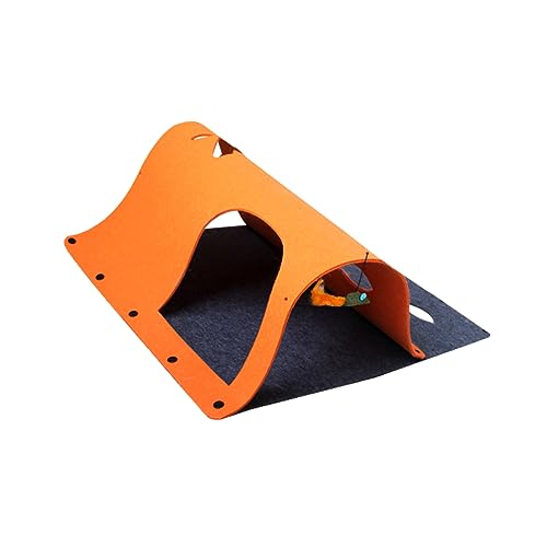 DOITOOL 3 Stücke Katze Tunnel Spielzeug Nest Orange Katze Spielhaus Sicher für Katzen von DOITOOL
