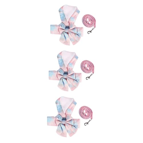 DOITOOL 3 Sets Escape-Katze Und Leine Set Haustier Traktion Weste Bowknot Für Outdoor Walking DOITOOL 3 Sets Escape-Katze Und Leine Set Haustier Traktion Weste Bowknot Für Outdoor Walking von DOITOOL