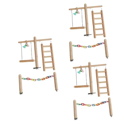 DOITOOL 3 Sets Papageien-Spielzeug-Set Holzschaukel Reiß- Und Kauspielzeug Papageien-Spielplatz Vogelaktivität Sicher Für Vögel DOITOOL 3 Sets Papageien-Spielzeug-Set Holzschaukel Reiß- Und Kauspielzeug Papageien-Spielplatz Vogelaktivität Sicher Für Vögel von DOITOOL