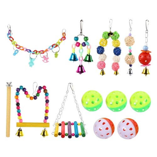 DOITOOL 3 Sätze Entzückendes Vogel-papagei-schaukelspielzeug Papagei-Vogel-Spielzeug Vogel-kauspielzeug Vogelkäfig-Spielzeug-Set 13 Stück * 3 DOITOOL 3 Sätze Entzückendes Vogel-papagei-schaukelspielzeug Papagei-Vogel-Spielzeug Vogel-kauspielzeug Vogelkäfig-Spielzeug-Set 13 Stück * 3 von DOITOOL