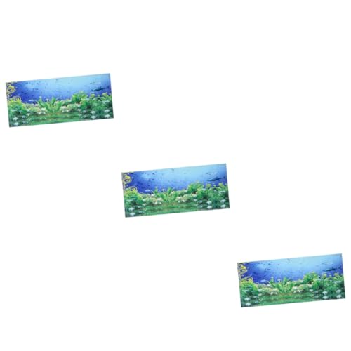 DOITOOL 3 Stücke Unterwasser Aquarium Hintergrund Aufkleber Fisch Tank Tapete Poster Einfach Anzuwenden Für Glatte von DOITOOL