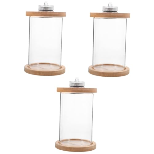 DOITOOL 3-teiliges Terrarium-Set mit Aquarium- -Beleuchtung Fischtank mit Glas Holz Leicht Zu Reinigen Auslaufsicher Stilvoll und für Fischhalter von DOITOOL