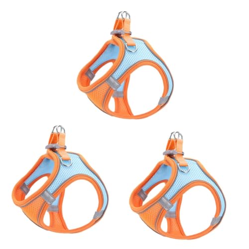 DOITOOL 3 Stücke Haustierleine Hundeweste Welpenweste Leine Für Katze Robuste Bequeme Modische Hundebedarf Reflektierendes Seil von DOITOOL