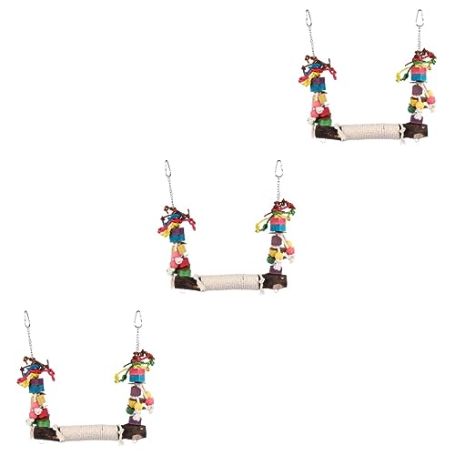 DOITOOL 3 Stücke Papagei Spielzeug Schaukel Beißen Barsch Haustier Vogel Papagei Schaukel Spielzeug Helle Farben Sicher Baumwolle Seil Material DOITOOL 3 Stücke Papagei Spielzeug Schaukel Beißen Barsch Haustier Vogel Papagei Schaukel Spielzeug Helle Farben Sicher Baumwolle Seil Material von DOITOOL