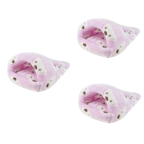 DOITOOL 3 Stücke Chinchilla Hamster Meerschweinchen Bett Fleece Gefüttert Haustier Schlafsack Gemütliche Innen Käfig Bett Käfig Nest von DOITOOL