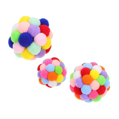 DOITOOL 3St lustiger Katzenball Katzenspielzeug mit Katzenminze Hunde-Leckerli Kätzchen Spielzeuge langlebiges Katzenspielzeug Pet-Ball-Spielzeug Haustier Hüpfender Ball einstellen Plüsch von DOITOOL