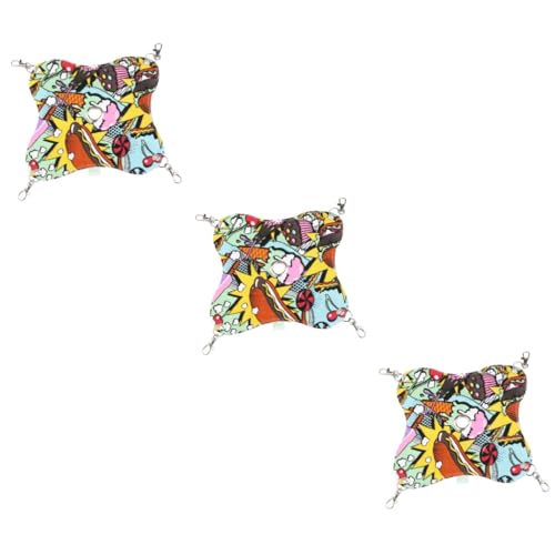 DOITOOL 3 Stücke Zufällig Tier Bett Meerschweinchen Chinchilla Frettchen Bett Hängematte 25x25cm DOITOOL 3 Stücke Zufällig Tier Bett Meerschweinchen Chinchilla Frettchen Bett Hängematte 25x25cm von DOITOOL