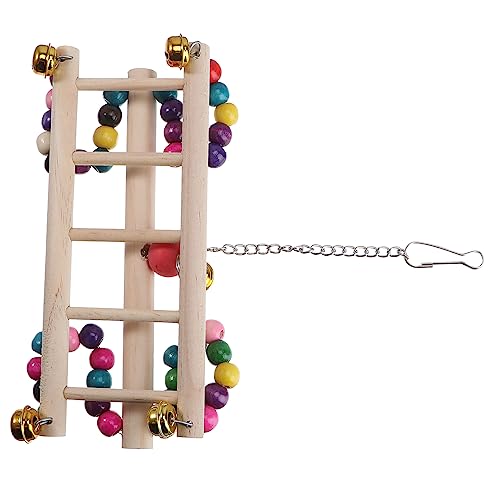 3St Hängebrücke Leiterspielzeug aus Holz Aquariumdekorationen groß Spielzeuge Papageienspielzeug zum Aufhängen Papageienbissspielzeug hängend die Schaukel Hängeleiter Bambus von DOITOOL