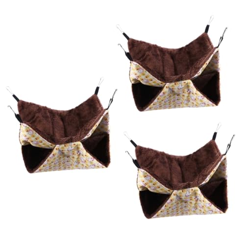 DOITOOL 3-teilige Haustier-hängematte Für Hamster Doppellagig Bequeme Eichhörnchen-bettmatte Einfach Zu Befestigen Und Zu Reinigen 35 X 35 Gelb DOITOOL 3-teilige Haustier-hängematte Für Hamster Doppellagig Bequeme Eichhörnchen-bettmatte Einfach Zu Befestigen Und Zu Reinigen 35 X 35 Gelb von DOITOOL