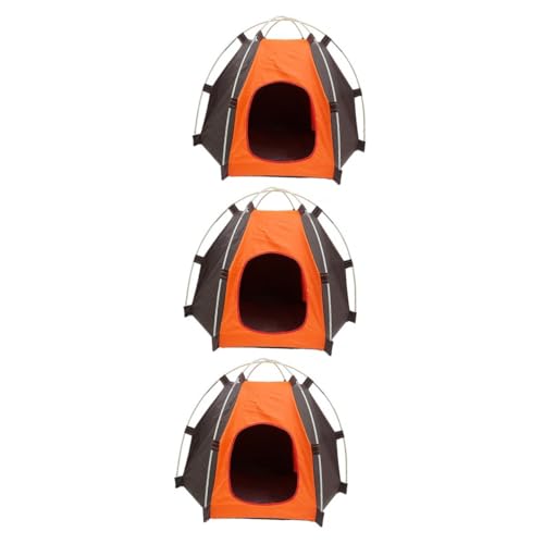 DOITOOL 3st Haustierzelt Im Freien Tragbares Zelt Haustier-schlafbett Faltbares Haustierzelt Hunde-Tipi Kätzchenhöhle Strandzelte Sonnenschutzzelt Für Hunde Katzennest Waschbar Hundehütte von DOITOOL