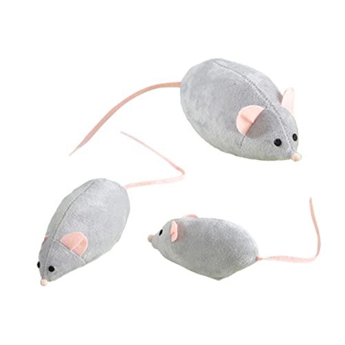 DOITOOL 3stücke Teiliges Katzenspielzeug Interaktive Spielmäuse Aus Hochwertigem Baumwollmaterial Zur Beschäftigung Und Stressreduktion Für Katzen Zum Gemeinsamen Spielen von DOITOOL