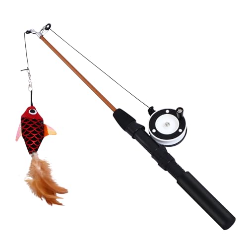 DOITOOL 3 Stücke Katze Angeln Spielzeug Mit Stick Interaktive Katze Spielzeug Für Kätzchen Necken DOITOOL 3 Stücke Katze Angeln Spielzeug Mit Stick Interaktive Katze Spielzeug Für Kätzchen Necken von DOITOOL