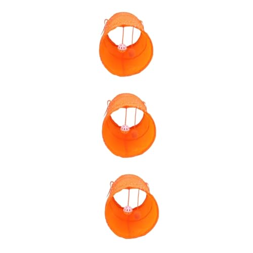DOITOOL 3 Stücke Selbst-aktivität Katze Spielzeug Interactice Indoor Katze Spielzeug Katze Tunnel Rohr Haustier Spielzeug Orange Faltbare Spaß von DOITOOL