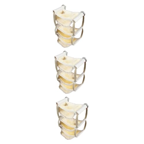 DOITOOL 3 Stücke Chinchilla Freundliche Haustier Hängematte Multi-Layered Warme Bett Für Hamster Ratte Gerbil von DOITOOL