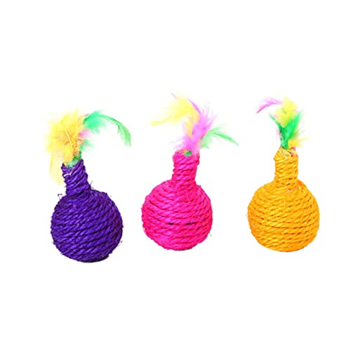 DOITOOL Haustierspielzeug – 3-teilig Sisal Mit – Katzenangel Kratzspielzeug Und Mental Für Katzen Und Kätzchen DOITOOL Haustierspielzeug – 3-teilig Sisal Mit – Katzenangel Kratzspielzeug Und Mental Für Katzen Und Kätzchen von DOITOOL