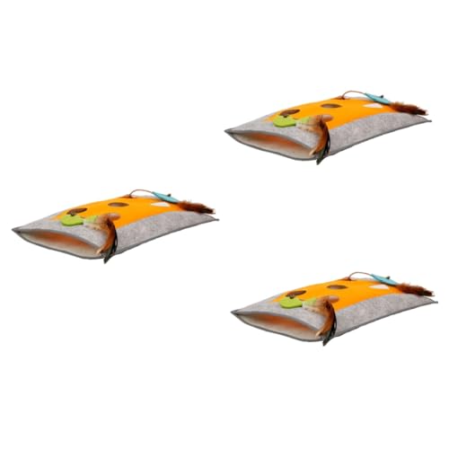 DOITOOL 3 Stücke Einstellbare Katze Tunnel Spielzeug Interaktive Katze Spielzeug Verstecken-und-suchen Katze Entwicklungs Spielzeug von DOITOOL