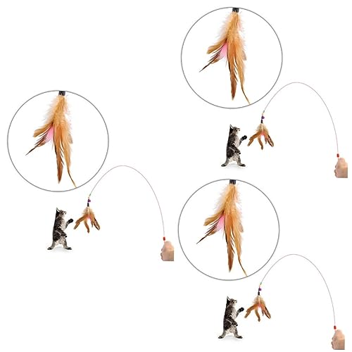 DOITOOL 3stücke Katzenangel Glocken-perlen Interaktives Spielzeug Für Katzen Fördert Bewegung Und Spielverhalten Geeignet Für Kätzchen Und Erwachsene Katzen Zufällige Farben von DOITOOL