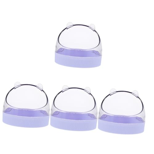 DOITOOL 4 Stück Futternapf Für Kleintiere Transparente Chinchillaschale Wassernapf Für Hamster Im Haushalt Hase Wassernapf Hamstersand Kleintierfutter Fressnapf Acryl von DOITOOL