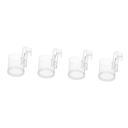 DOITOOL 4 Stücke Haken Aquarium Acryl Fütterung Kreis Fisch Feeder Aquarium Tank Zubehör Einfache Einstellung von DOITOOL