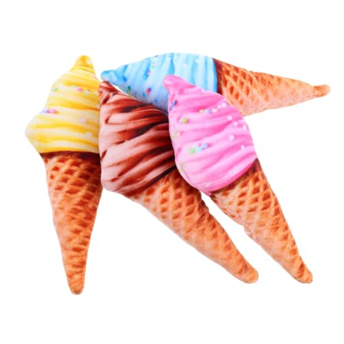DOITOOL Spielzeug Für Katzen 4 Stück Eiscreme Quietschspielzeug Plüsch Quietschspielzeug Set Haustier Kauspielzeug Beißen DOITOOL Spielzeug Für Katzen 4 Stück Eiscreme Quietschspielzeug Plüsch Quietschspielzeug Set Haustier Kauspielzeug Beißen von DOITOOL