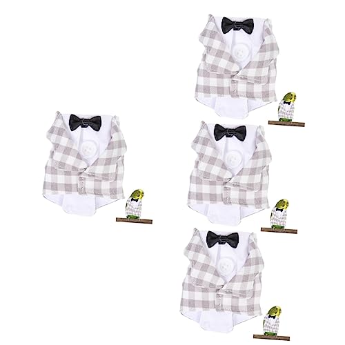 DOITOOL 4 Stücke Design Papagei Kleidung Vogel Kleidung Ornament Wiederverwendbare Urlaub Vogel Dekoration Haustier Vogel Outfit von DOITOOL