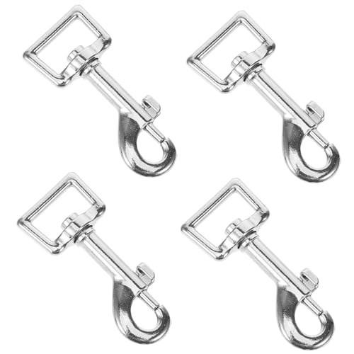 DOITOOL 4 Stück Hundeleine Clip Stichworte Karabiner Lanyard-schnappverschluss Hundebindekabel Für Camping Schnappt Pfote Stecker Multipack Schwenken Schlüssel Klein Zinklegierung Silver von DOITOOL