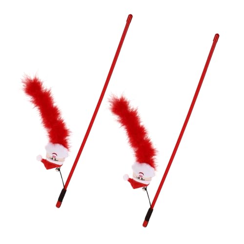 DOITOOL 2sets Katze Necken Spielzeug Katze Teaser Stick Glocke Lustige Katze Flirten Spielzeug Für Weihnachten Haustier Spielzeug 2 Stücke * 2 DOITOOL 2sets Katze Necken Spielzeug Katze Teaser Stick Glocke Lustige Katze Flirten Spielzeug Für Weihnachten Haustier Spielzeug 2 Stücke * 2 von DOITOOL
