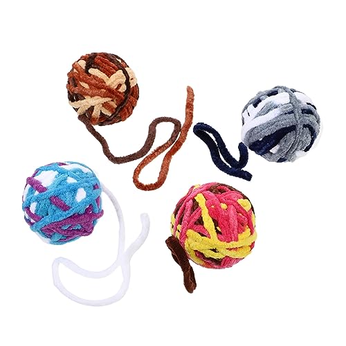 DOITOOL 4 Stück Katzenspielzeug Spielzeug Für Kleine Hunde Spielzeuge Kleines Hundespielzeug Katzenrassel Ballspielzeug Hundezähne Welpenspielzeug Garn Haustier Kätzchen DOITOOL 4 Stück Katzenspielzeug Spielzeug Für Kleine Hunde Spielzeuge Kleines Hundespielzeug Katzenrassel Ballspielzeug Hundezähne Welpenspielzeug Garn Haustier Kätzchen von DOITOOL