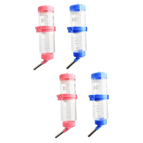 4 Stück Kleiner Trinkbrunnen für Haustiere Kaninchen trinkflaschen Kaninchenkäfig Trinkflasche nager trinkflasche nagetier trinkflasche Kaninchen-Wasserflasche Hamster Hase Plastik von DOITOOL