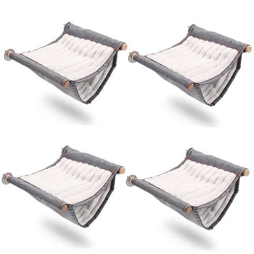 DOITOOL 4 Stücke Kreative Attraktive Hamster Hängematte Meerschweinchen Bett Atmungsaktiv Komfortable Tier Nest Papagei Bett Eichhörnchen Hängematte von DOITOOL
