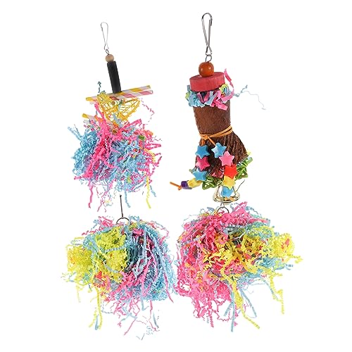 DOITOOL Vogel-schredderspielzeug für Papageien 4 Stück Papageienkäfig-schredderspielzeug Einzigartiges Hängedesign für Vögel DOITOOL Vogel-schredderspielzeug für Papageien 4 Stück Papageienkäfig-schredderspielzeug Einzigartiges Hängedesign für Vögel von DOITOOL