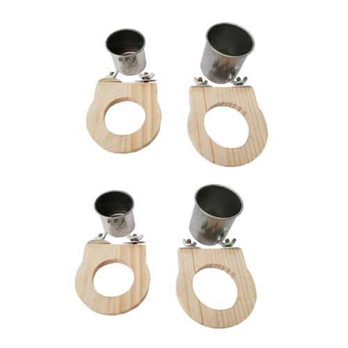 DOITOOL 4stücke Edelstahl Vogelfutterspender Set Teiliges Futter Und Wassernapf Für Vogelkäfige Hängendes Design Leicht Zu Reinigen Für Papageien Wellensittiche Und Nymphensittiche von DOITOOL