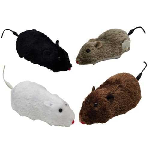 DOITOOL Motion Katzenspielzeug Aufziehmäuse 4 Stück Interaktives Katzenjagdspielzeug Gefälschte Zufällige Farbe DOITOOL Motion Katzenspielzeug Aufziehmäuse 4 Stück Interaktives Katzenjagdspielzeug Gefälschte Zufällige Farbe von DOITOOL