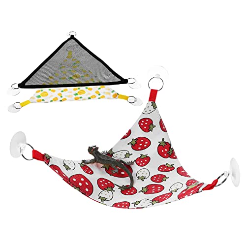 DOITOOL Hängende Reptilien-hängematte 4 Stück Netzhängematte Für Kleintiere Kuscheltiere Atmungsaktives Netz Reptilienliege DOITOOL Hängende Reptilien-hängematte 4 Stück Netzhängematte Für Kleintiere Kuscheltiere Atmungsaktives Netz Reptilienliege von DOITOOL