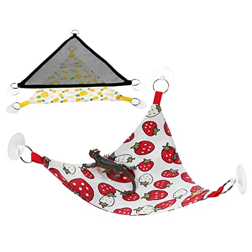 DOITOOL 4pcs Mini Reptil Aalen Plattform Mesh Hängematte Bett Für Chamäleon Gecko Eidechsen von DOITOOL