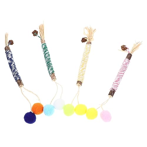 DOITOOL 4 Stück Natürliches Silvervine-katzenspielzeug Polygama-Sticks für Hauskatzen Sicheres Kauen Anregendes Kätzchen-beißspielzeug von DOITOOL