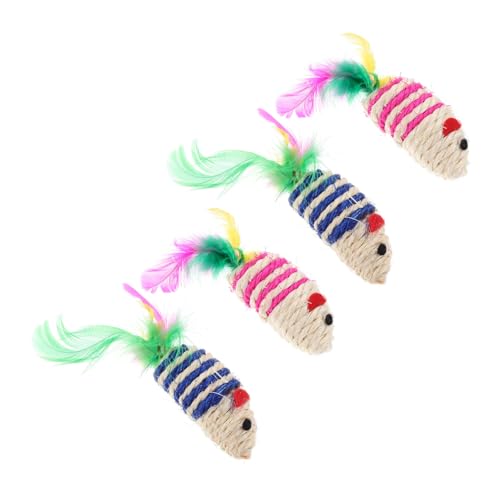 DOITOOL 4 Stücke Katzenspielzeug Cartoon Design Interaktives Kauspielzeug Für Katzen Haustier Spielzeug Sisal Material Jagdinstinkte DOITOOL 4 Stücke Katzenspielzeug Cartoon Design Interaktives Kauspielzeug Für Katzen Haustier Spielzeug Sisal Material Jagdinstinkte von DOITOOL