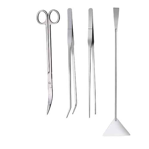 DOITOOL 4 Stück Sukkulenten-Kit Pflanzenschere Pflanzenwerkzeuge Aquarien-Starter-Kits Aquascaping-Tools Pflanzen-Kit Pinzette Werkzeuge für Wasserpflanzen Aquarium Suite Bonsai von DOITOOL