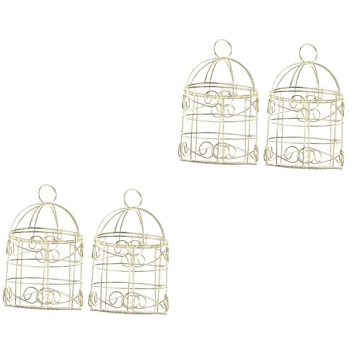 4 Stück Vogelfütterer Vogelhäuschen Aus Metall Ausgehöhlter Vogelkäfig Abgerundete Vogelhäuschen Im Vogelkäfig Füttern Tablett Vogelhäuschen Hängend Hohl Eisen Süßigkeiten Box von DOITOOL