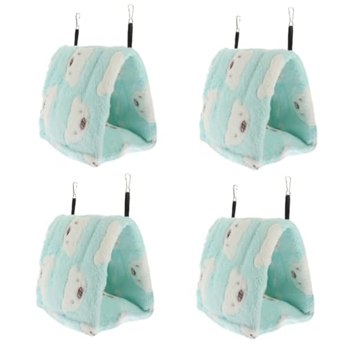 DOITOOL 4 Stücke Gemütliche Eichhörnchen Bett Hamster Nest Weiche Baumwolle Für Hamster Bunny Hütte Und Chinchilla Hause von DOITOOL