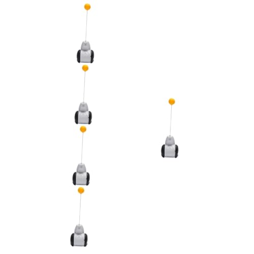 DOITOOL 5 Sätze Tumbler Katzenspielzeug Zahnspielzeug Für Kätzchen Tragbares Trommelspielzeug Selbstspiel-Teaser Becherspielzeug Für Haustiere Swingende Teaser Balance Feder Abs-Material von DOITOOL