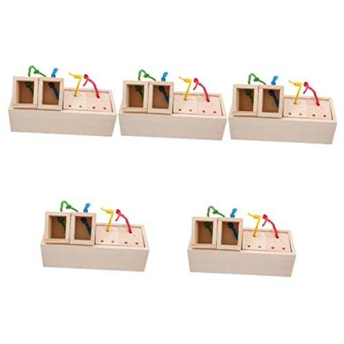 DOITOOL 5Er-Box Hamster Spielzeug zur Nahrungssuche Kaninchenspielzeug Kauspielzeug für Meerschweinchen winzige Essensspielzeuge Hasenspielzeug Haustiere behandeln Versteckspielzeug Puzzle von DOITOOL