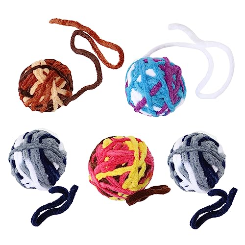 DOITOOL 5St Garnknäuel für Katzenspielzeug Katzenjagdball Kätzchenspielzeug für Wohnungskatzen Spielzeuge Katzenball Knäuel aus Wollgarn die Katze Wollknäuel Pet-Ball DOITOOL 5St Garnknäuel für Katzenspielzeug Katzenjagdball Kätzchenspielzeug für Wohnungskatzen Spielzeuge Katzenball Knäuel aus Wollgarn die Katze Wollknäuel Pet-Ball von DOITOOL