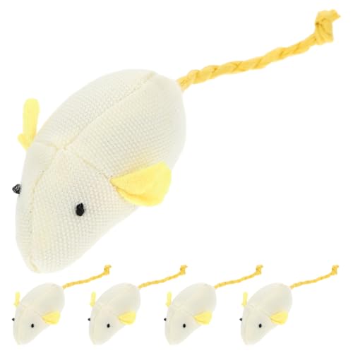 DOITOOL 5stücke Teiliges Plüsch-mäuse-spielzeugset Für Katzen Interaktives Kauspielzeug Zur Zahnpflege Und Unterhaltung Für Kätzchen Lustige Spielmäuse Für Haustiere Zur von DOITOOL