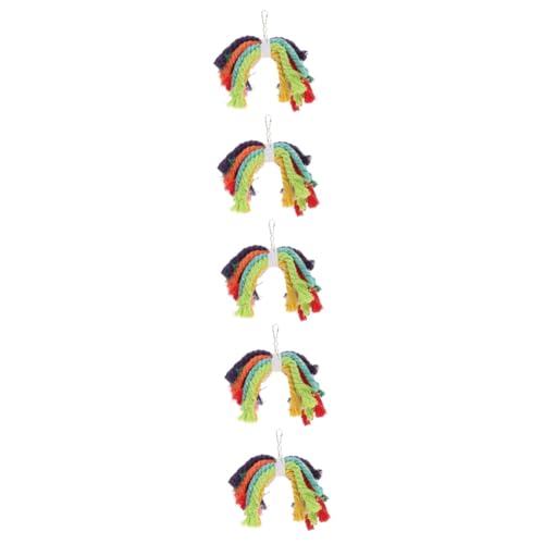 DOITOOL 5 Stück Papageien-Baumwollseil Nagendes Papageienschaukel-Spielzeug Nymphensittich-Spielzeug Für Vogelkäfig Vogel-Kauspielzeug Käfig-Hängespielzeug Nymphensittiche DOITOOL 5 Stück Papageien-Baumwollseil Nagendes Papageienschaukel-Spielzeug Nymphensittich-Spielzeug Für Vogelkäfig Vogel-Kauspielzeug Käfig-Hängespielzeug Nymphensittiche von DOITOOL