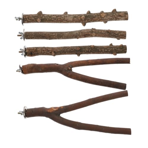 DOITOOL 5stücke Teiliges Papageien Sitzstangen Natürlichem Kletterstangen Für Vögel Geeignet Für Sittiche Nymphensittiche Und Andere Kleine Haustiere Lange Perch Sticks von DOITOOL