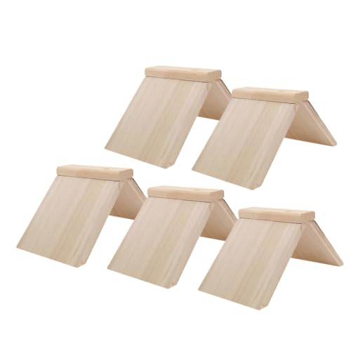 DOITOOL Vogelstangenständer-Set 5-teilig Aus Holz Taubenstange Heimtierbedarf Vogel-schlafplatzhalter Papageienständer Vogel-beißspielzeug von DOITOOL