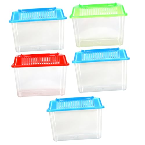 DOITOOL 5st Tragbares Mini-Aquarium Tragbares Aquarium -wohnboxen Schildkrötenbecken Terrarium Transportbox Für Reptilien -Box Handaquarium Betta-Panzer Handlich Plastik von DOITOOL