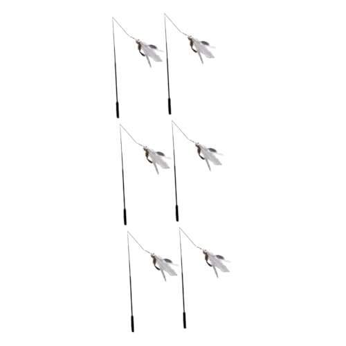 DOITOOL 6 STK Katzen-Teaser Kätzchen Ringbell Spielzeug Neckende Katzenruten Katze Jagt Spielzeug Übungs-kätzchen-zauberstab Streichelstab Für Haustiere Teleskopisch Katzenstock Angelleine DOITOOL 6 STK Katzen-Teaser Kätzchen Ringbell Spielzeug Neckende Katzenruten Katze Jagt Spielzeug Übungs-kätzchen-zauberstab Streichelstab Für Haustiere Teleskopisch Katzenstock Angelleine von DOITOOL